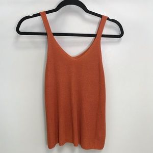 Orange sweater tank